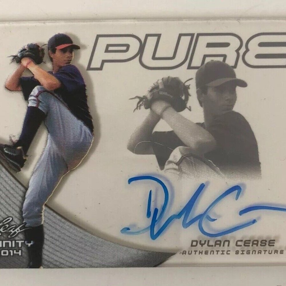 Pure Leaf 2014 Autograph Dylan Cease Chicago White Sox MLB Glass Signed Cy ??
